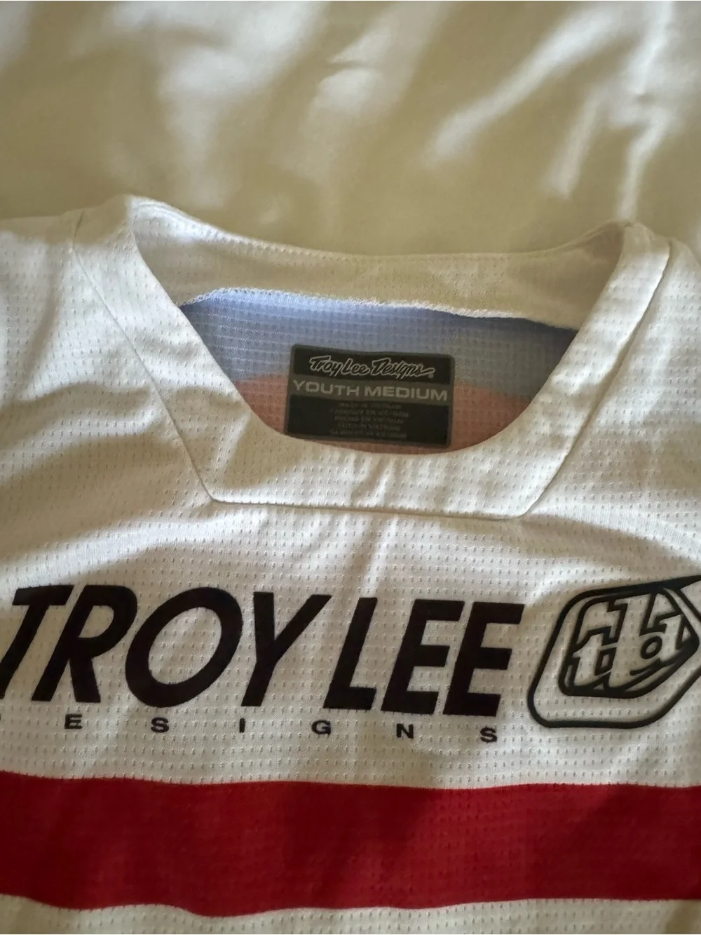 Troy Lee Designs Kids White, Blue & Red Motocross Jersey